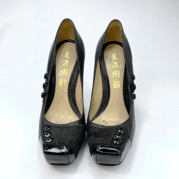 L.A.M.P. FEN Gwen Stefani Button Stiletto Heels Sz - Picture 6 of 15